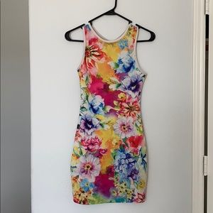 floral bodycon dress